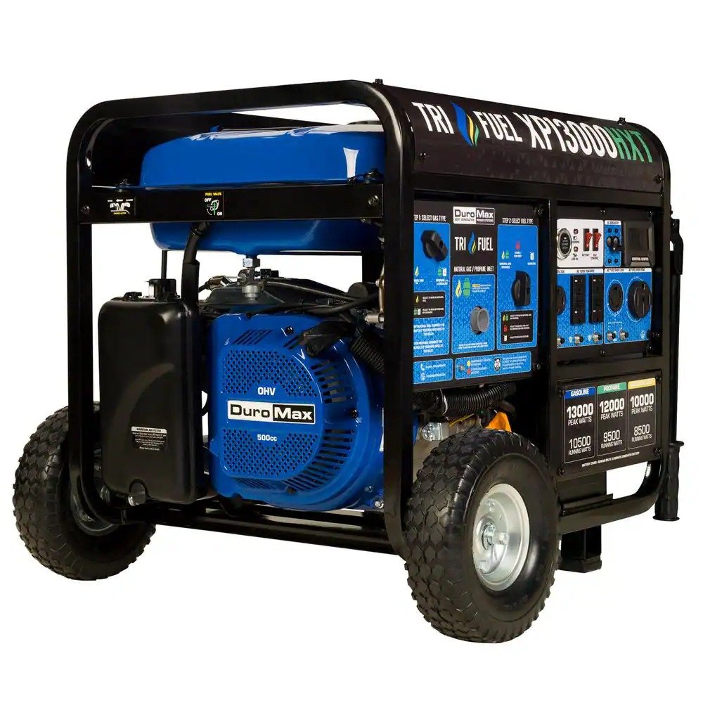 Duromax 13,000-Watt/10,500-Watt Tri-Fuel Remote Start Gasoline Propane Natural Gas Portable Generator with CO Alert XP13000HXT – Husdebook