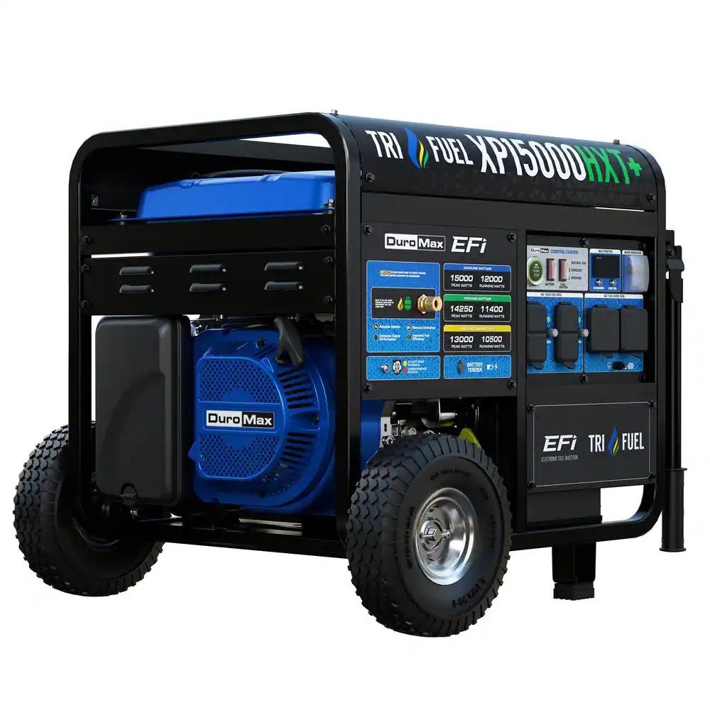 Duromax 15000-Watt /12000-Watt Remote Start Tri-Fuel EFI Gasoline Propane Natural Gas Power Portable Generator 50 States XP15000HXT+ – Husdebook