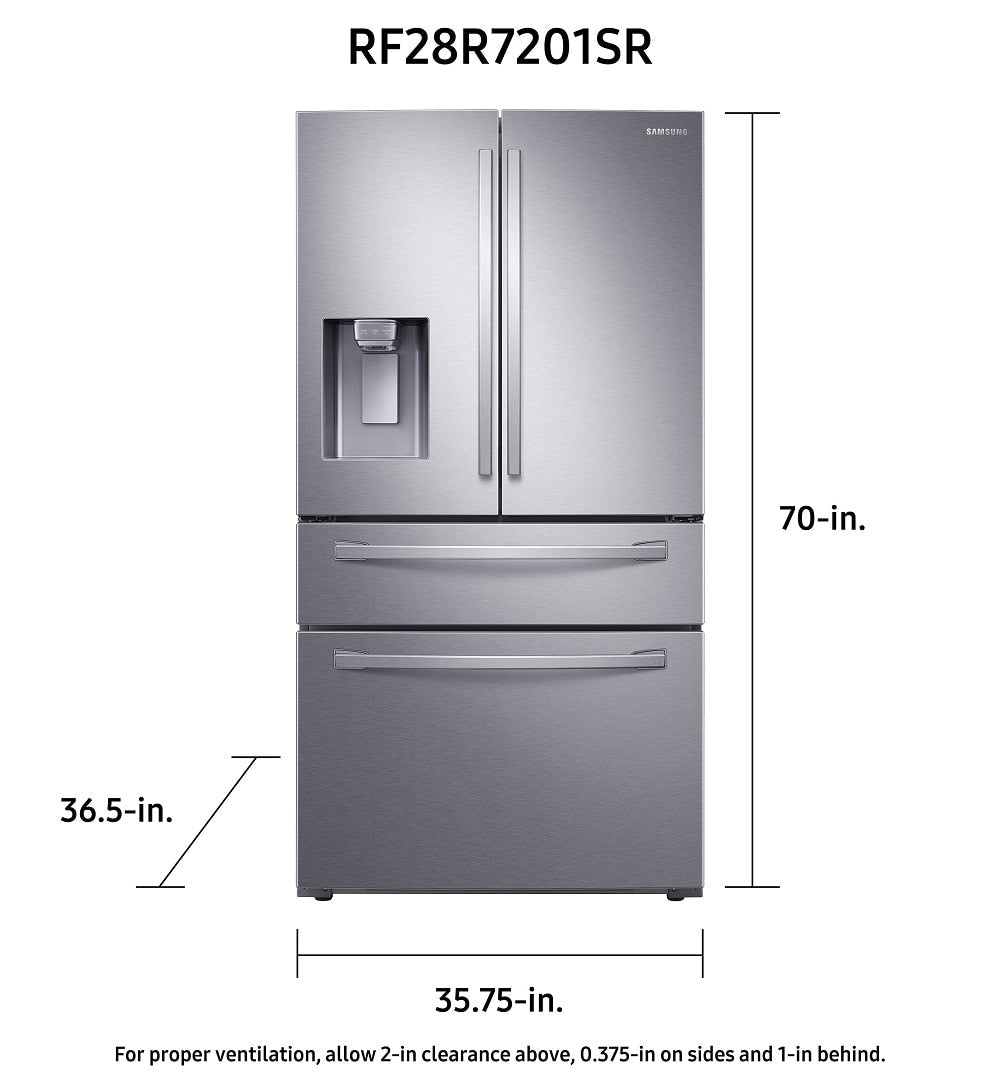 Samsung French Door Refrigerator 90.8cm 792.9L RF28R7201SR