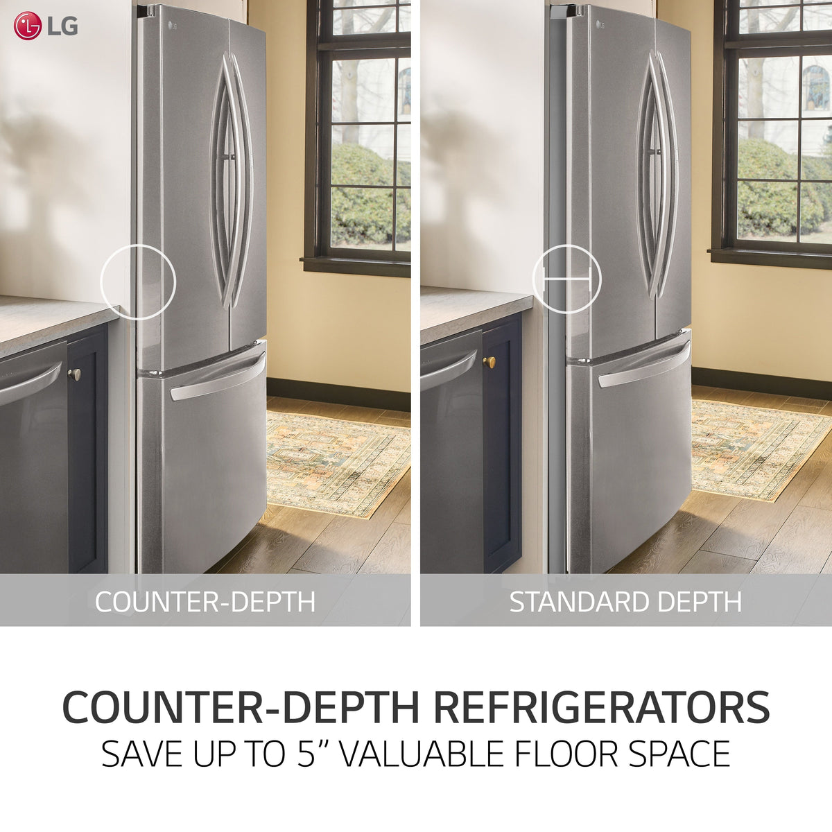 LG Counter-Depth MAX French Door Refrigerator 91.4cm 750.4L LRFLC2706S