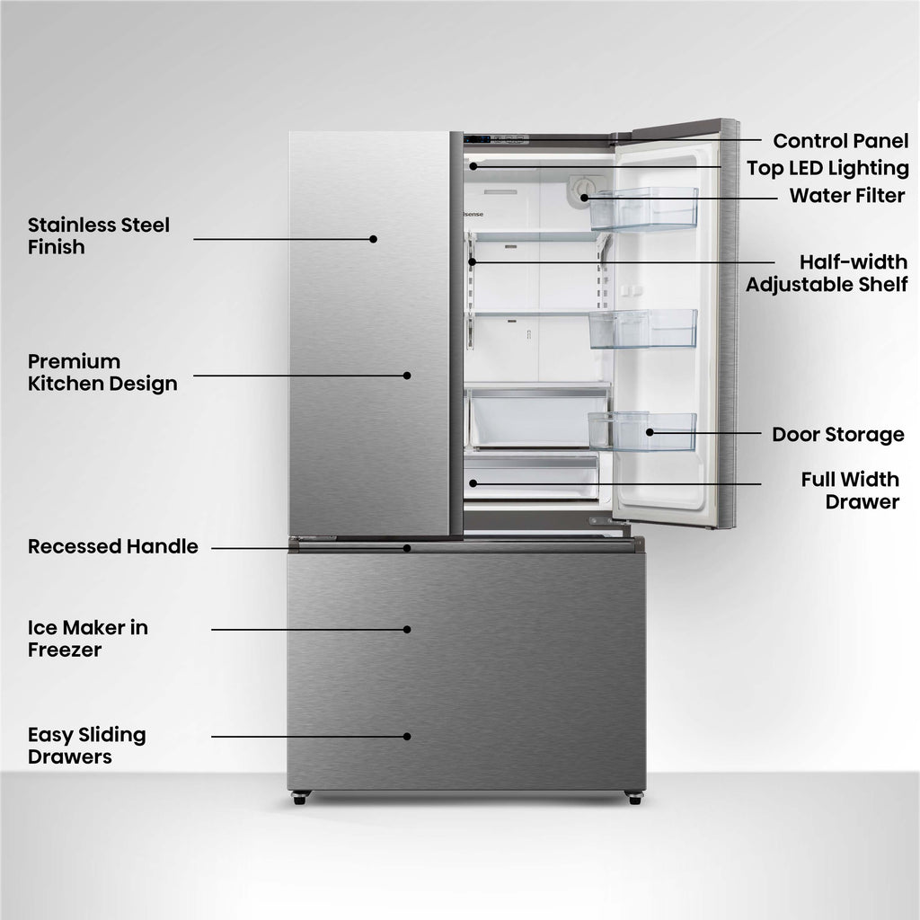 Hisense French Door Refrigerator 91.4cm 753.2L HRF266N6CSE1