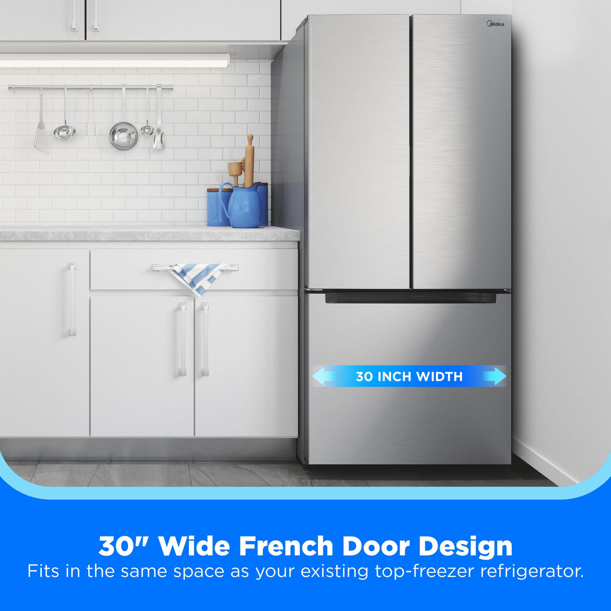 Midea French Door Refrigerator 74.9cm 521L MRF18B4AST