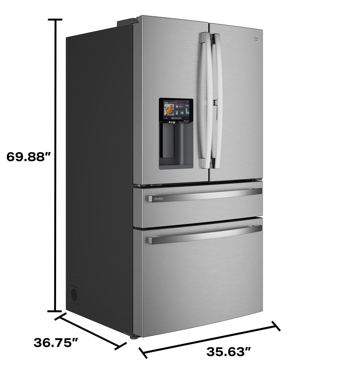 GE French Door Refrigerator 90.4cm 790L PVD28HYYFS