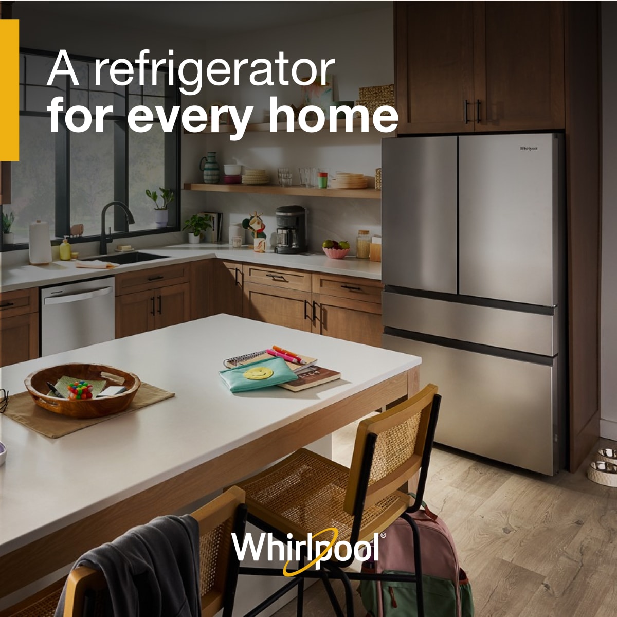 Whirlpool French Door Refrigerator 91.3cm 843.8L WRMF3336SZ