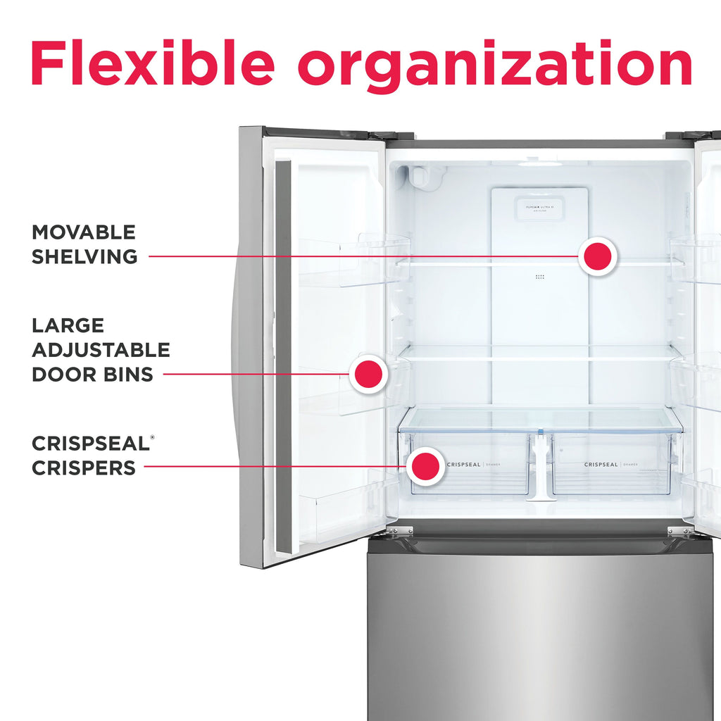 Frigidaire French Door Refrigerator 89.7cm 563.5L FRFG201LAV