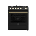 FORNO Espresso Leonardo Gas Range 76.2cm 141.6L Black FFSGS1116-30BLK