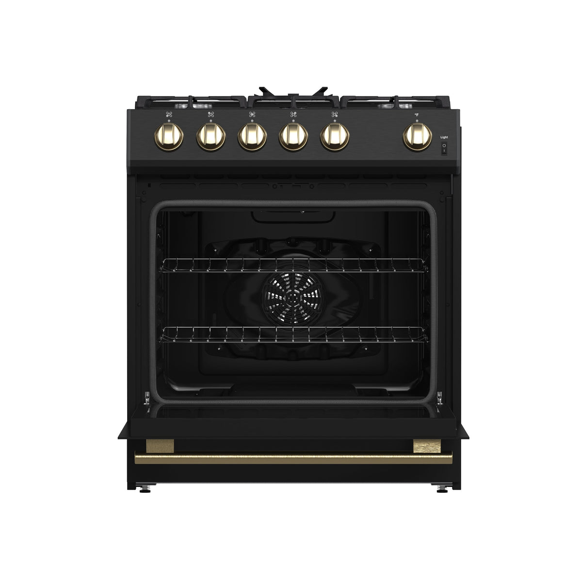 FORNO Espresso Leonardo Gas Range 76.2cm 141.6L Black FFSGS1116-30BLK