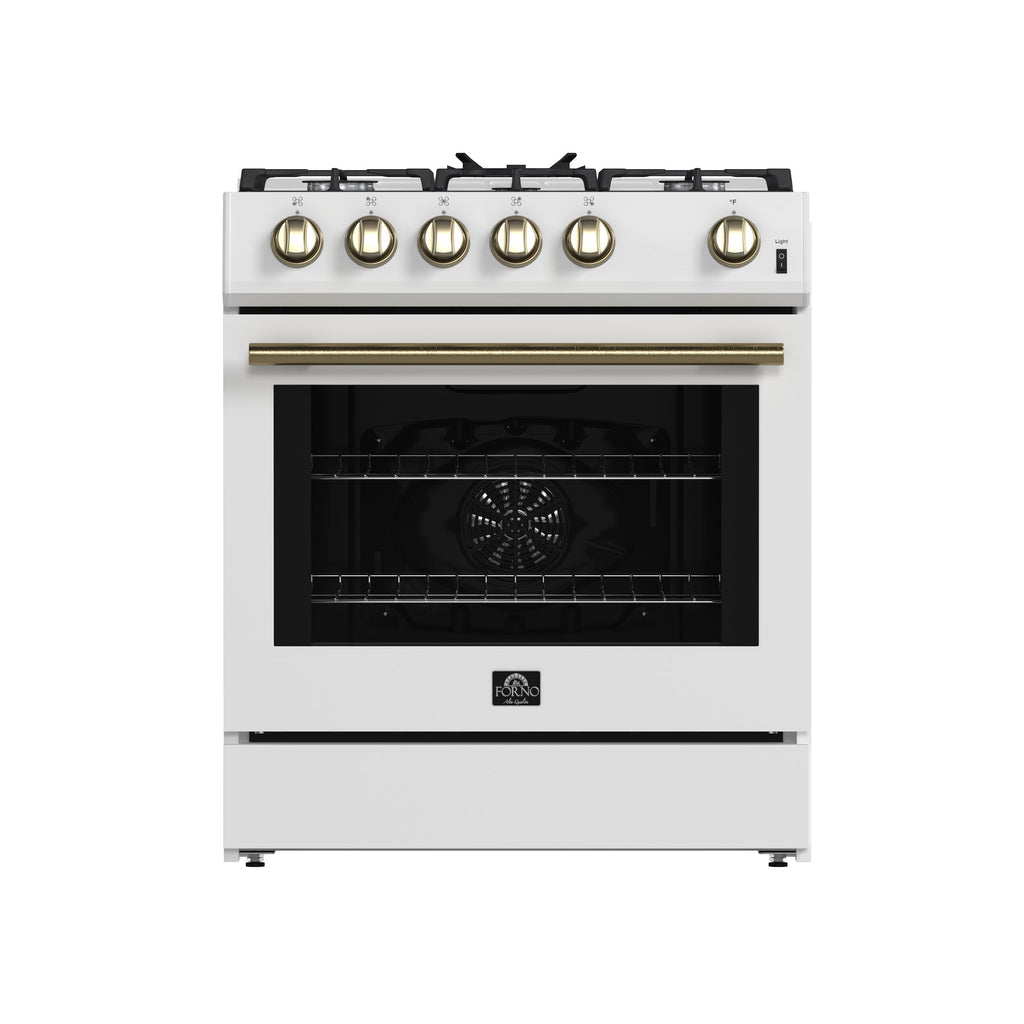 FORNO Leonardo Gas Range 76cm 141.6L FFSGS1116-30WHT
