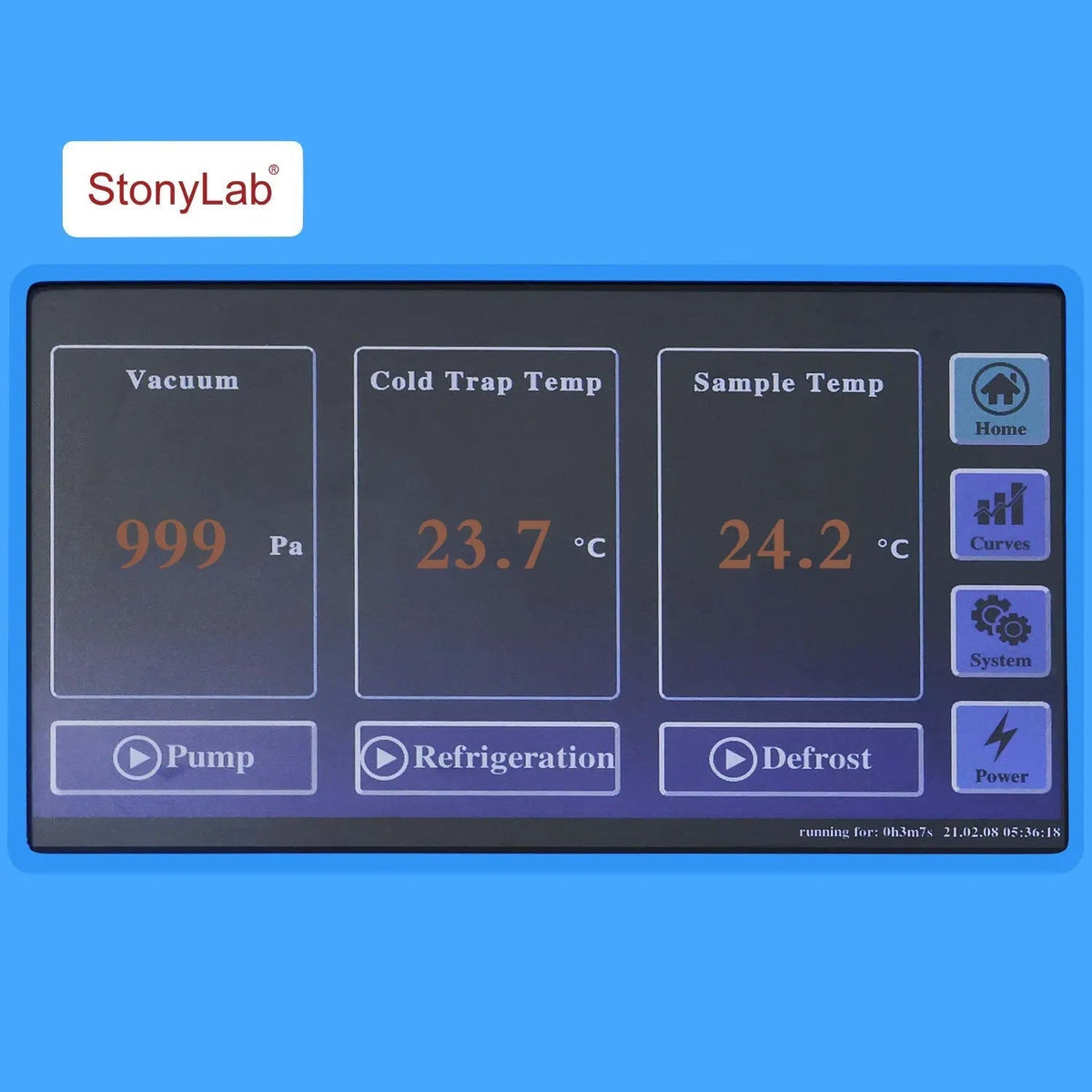StonyLab Benchtop Freeze Dryer with Vacuum Pump -60°C 4kg