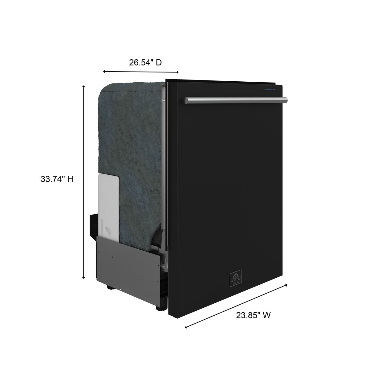 FORNO Espresso Pozzo Built-In Dishwasher 60.6cm FDWBI8067-24BLK