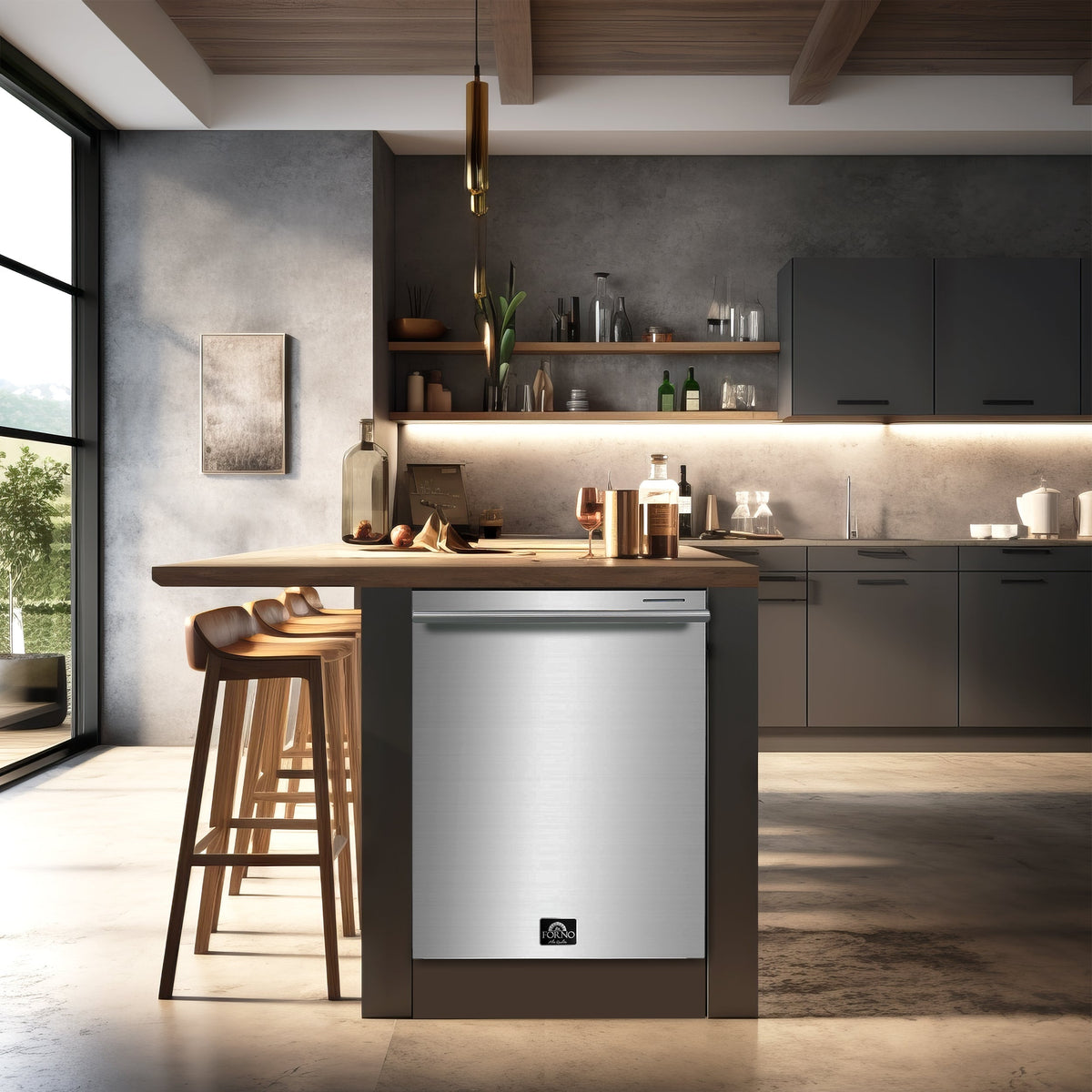 FORNO Pozzo Built-In Tall Tub Dishwasher 60.6cm FDWBI8067-24S
