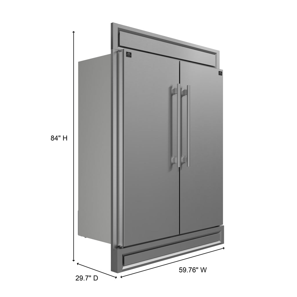 FORNO Maderno Convertible Refrigerator and Freezer 151.8cm 770.2L FFFFD1722-60S