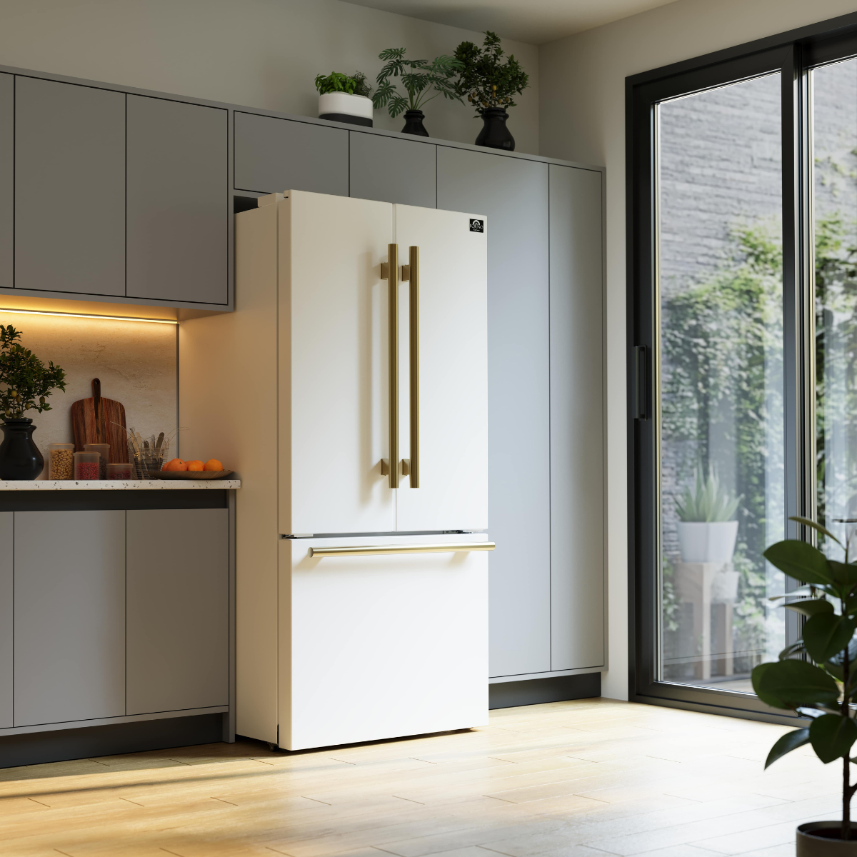 FORNO Espresso Gallipoli French Door Refrigerator 76cm 495.5L FFFFD1974-31WHT