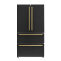 FORNO Moena French Door Refrigerator 91.4cm 543.7L Black FFRBI1820-36BLK