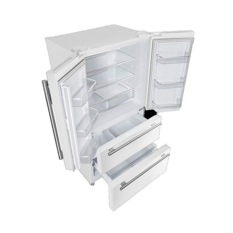 FORNO Espresso Moena French Door Refrigerator 91.4cm 543.7L White