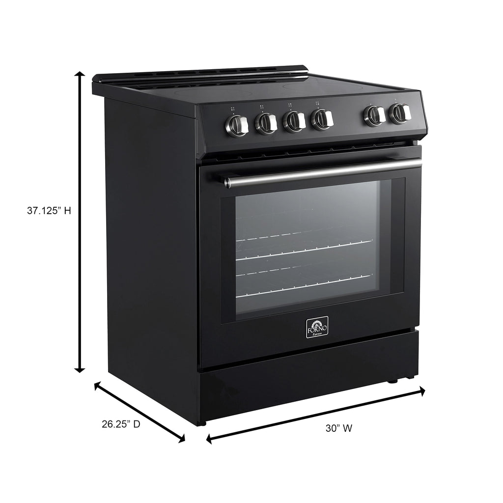 FORNO Espresso Leonardo Convection Oven Range 76cm 141.6L FFSEL6012-30BLK