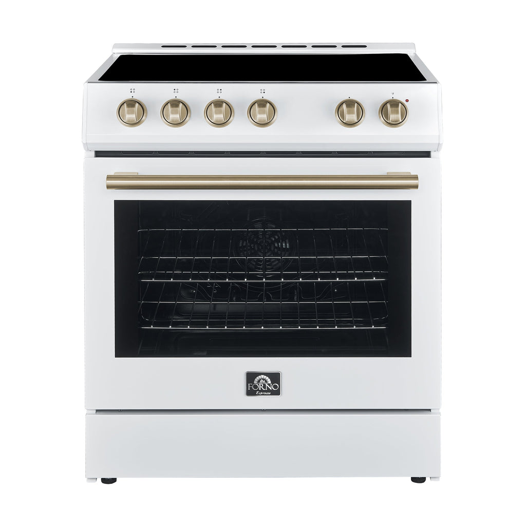 FORNO Espresso Leonardo Electric Range 76.2cm 141.6L White FFSEL6012-30WHT