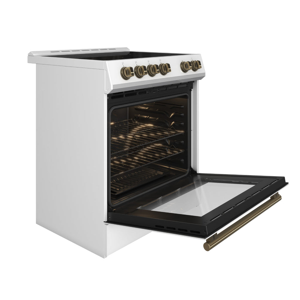 FORNO Espresso Leonardo Electric Range 76.2cm 141.6L White FFSEL6012-30WHT
