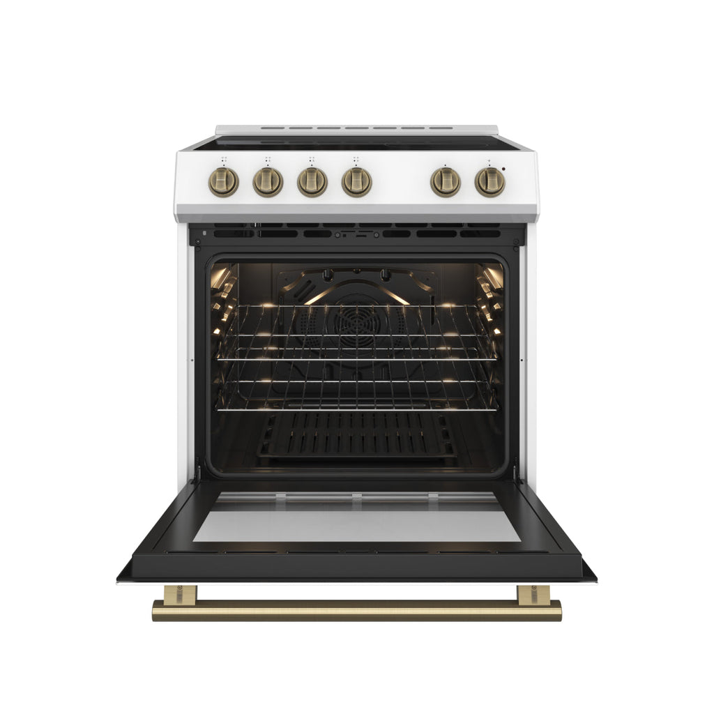 FORNO Espresso Leonardo Electric Range 76.2cm 141.6L White FFSEL6012-30WHT