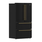 FORNO Moena French Door Refrigerator 91.4cm 543.7L Black FFRBI1820-36BLK