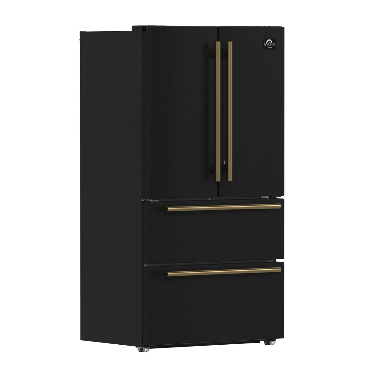 FORNO Moena French Door Refrigerator 91.4cm 543.7L Black FFRBI1820-36BLK