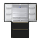 FORNO Moena French Door Refrigerator 91.4cm 543.7L Black FFRBI1820-36BLK