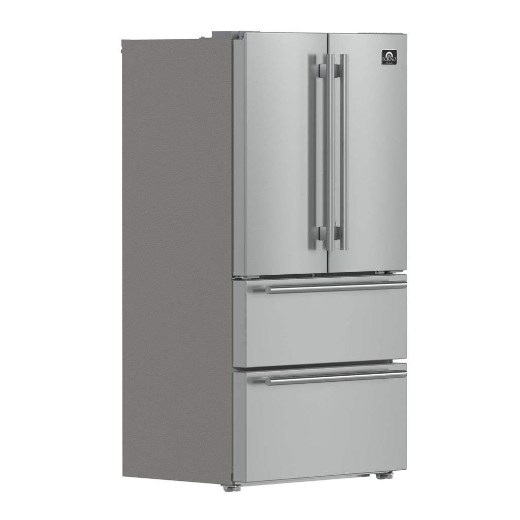 FORNO Moena French Door Refrigerator 91.2cm 543.7L FFRBI1820-36SB
