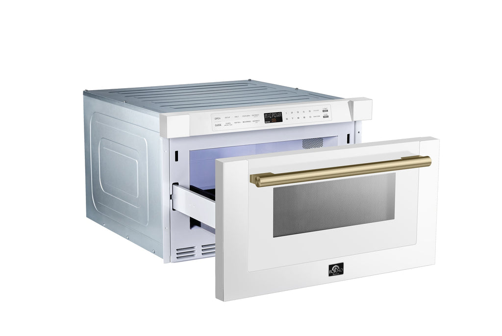 FORNO Espresso Capoliveri Built-In Microwave Drawer 59.9cm 34L FMWDR3000-24WHT
