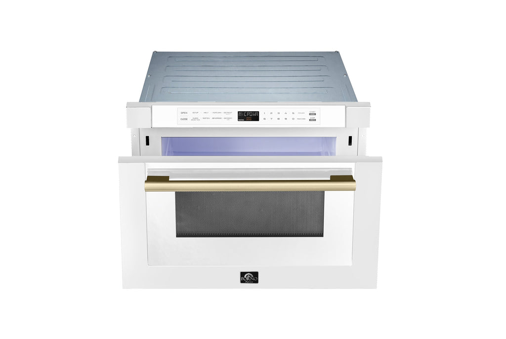 FORNO Espresso Capoliveri Built-In Microwave Drawer 59.9cm 34L FMWDR3000-24WHT