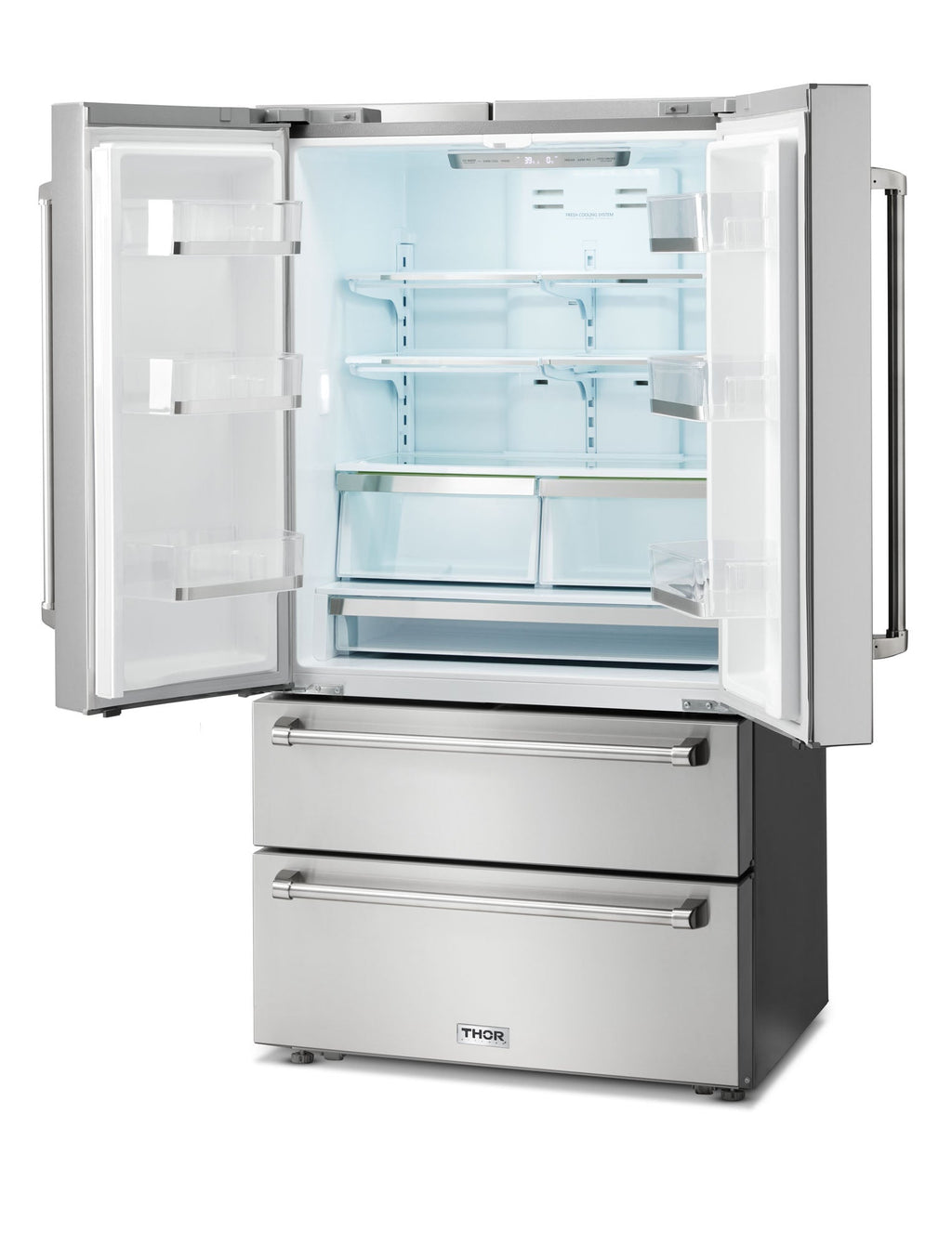 THOR Kitchen French Door Refrigerator 91.4cm 637.1L Stainless Steel TRF3602