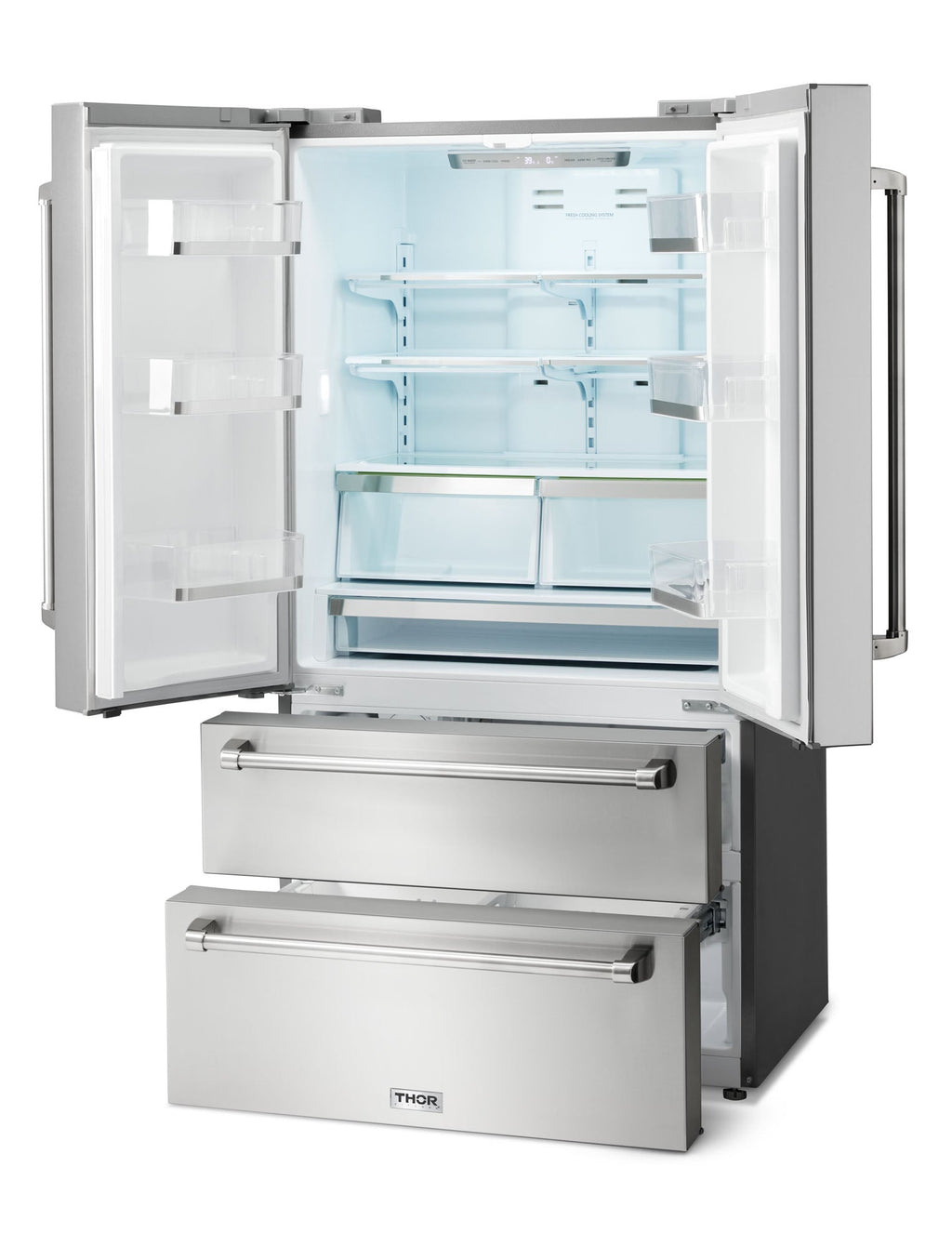 THOR Kitchen French Door Refrigerator 91.4cm 637.1L Stainless Steel TRF3602