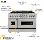 ZLINE Legacy Dual Fuel Range 7 Burners 121.9cm 169.9L RA48