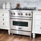 ZLINE Dual Fuel Convection Oven Range 4 Burners 76.2cm 113.3L RA30