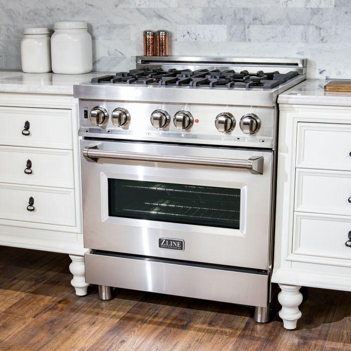 ZLINE Dual Fuel Convection Oven Range 4 Burners 76.2cm 113.3L RA30