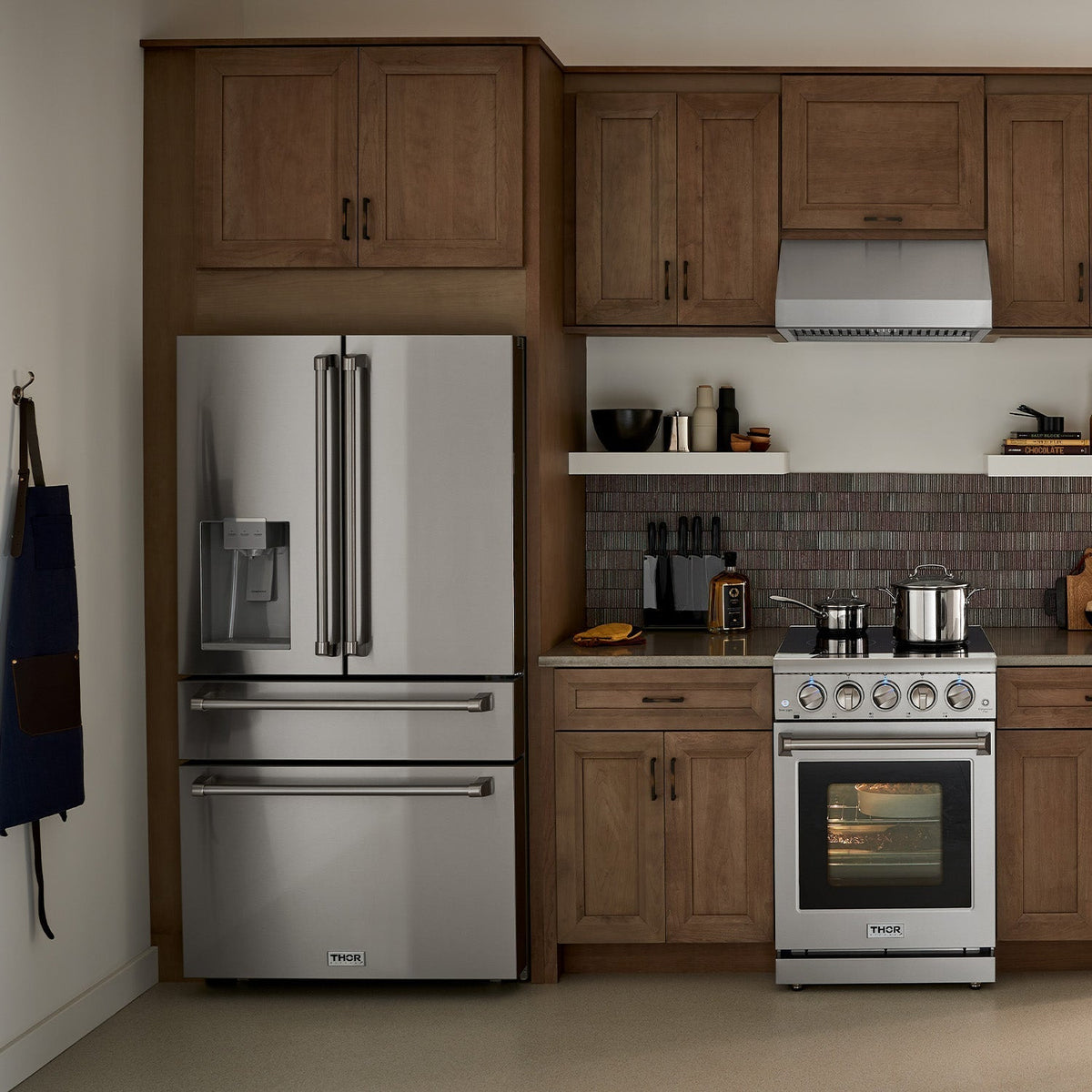 THOR Kitchen French Door Refrigerator 91cm 623L Stainless Steel TRF3601FD