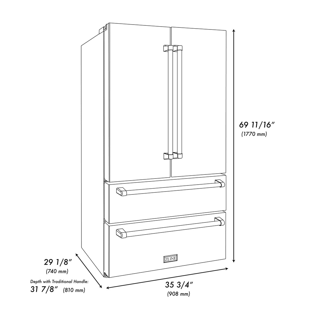 ZLINE French Door Refrigerator 90.9cm 637.1L RFM-36