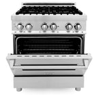 ZLINE Dual Fuel Convection Oven Range 4 Burners 76.2cm 113.3L RA30